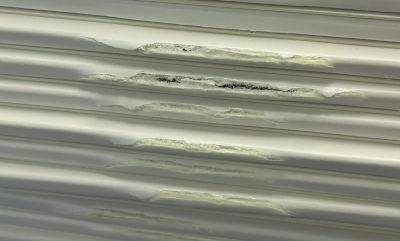 Crushed jacket spines from a dropped shipment